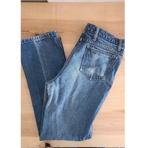 Vintage Work World Medium Wash Straight‎ Leg Denim Jeans Blue High Rise 31x30